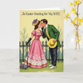 Easter Greeting For My Wife Card Karte (Gelbe Blume)