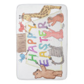 Easter Greeting Painted by Animals Badematte (Vorderseite Vertikal)
