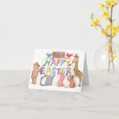 Easter Greeting Painted by Animals Karte (Gelbe Blume)