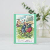 Easter Greetings Feiertagspostkarte (Stehend Vorderseite)