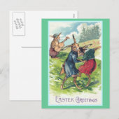 Easter Greetings Feiertagspostkarte (Vorne/Hinten)