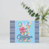 Easter Greetings Postkarte (Stehend Vorderseite)