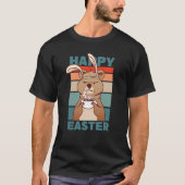Easter Grumpy Bear with Rabbit Ear drinks Coffee T-Shirt (Vorderseite)