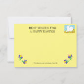 EASTER Gruß CARDBUNNY RABBIT & LILLY'S Dankeskarte (Rückseite)