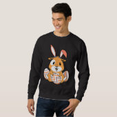 Easter Guinea Pig With Bunny Ears & Eggs   Easter Sweatshirt (Vorne ganz)
