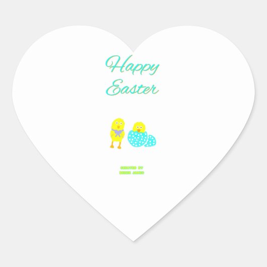 Easter Hatchlings Heart Sticker (Vorderseite)