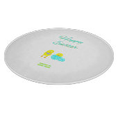 Easter Hatchlings Round Glass Cutting Board Schneidebrett (Ecke)