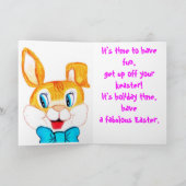 EASTER, HERR JACK RABBBIT-Karte Feiertagskarte (Innenseite)