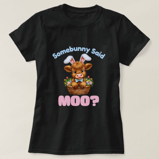 Easter Highland Cow T-Shirt (Design vorne)