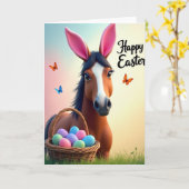 Easter Horse Celebration Card Karte (Gelbe Blume)