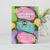 Easter Invitation Jelly Bean Garden Party Einladung (Stehend Vorderseite)