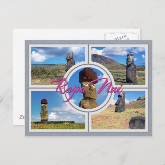 Easter island (Rapa Nui) Postkarte (Vorne/Hinten)