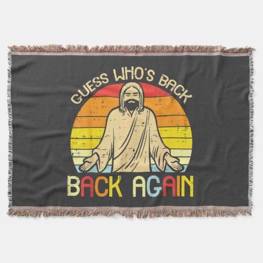 Easter Jesus Guess Whos Back Religious Christian Decke (Vorderseite)