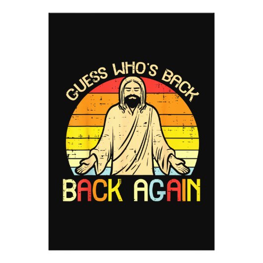 Easter Jesus Guess Whos Back Religious Christian Fotodruck (Vorne)