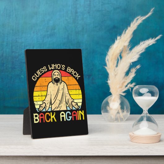 Easter Jesus Guess Whos Back Religious Christian Fotoplatte (Seite)