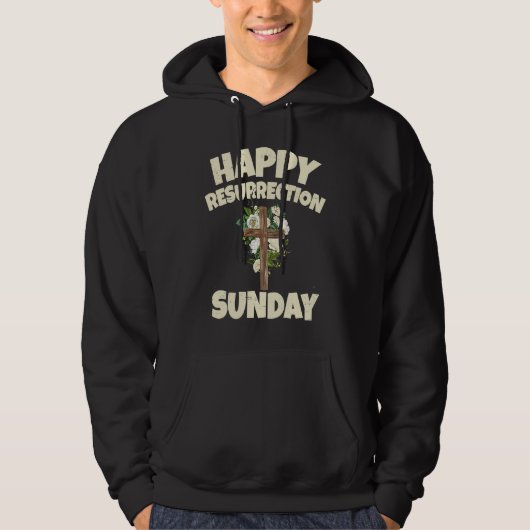 Easter Jesus Happy Resurrection Sunday Egg Rabbit  Hoodie (Vorderseite)