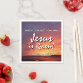 Easter JESUS IS RISEN Customizable Christian Serviette (Beispiel)