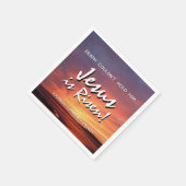Easter JESUS IS RISEN Customizable Christian Serviette (Ecke)