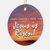 EASTER Jesus ist Risen Auferstehung CHRISTLICH Keramik Ornament (Links)