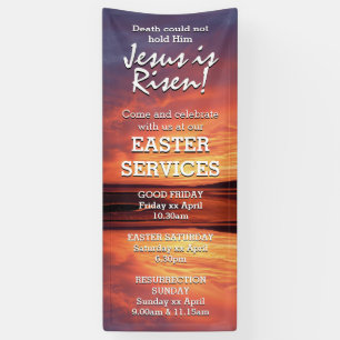 EASTER Jesus ist Risen CHURCH DIENSTLEISTUNGEN maß Banner