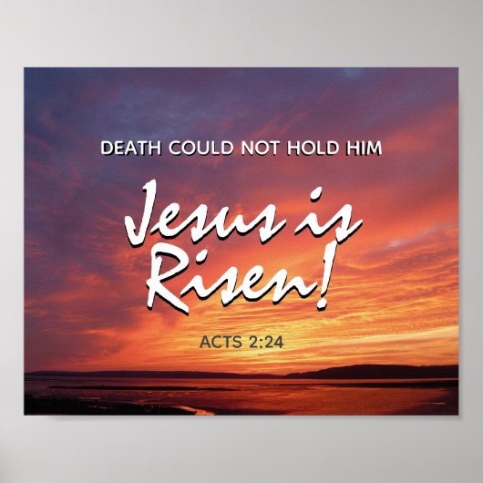 EASTER Jesus ist risen stilvolle Landschaftliche S Poster (Vorne)