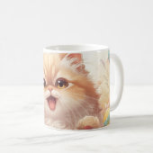“Easter Joy Persian Kitty" Adorable Persian Cat Kaffeetasse (VorderseiteRechts)