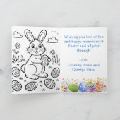 Easter Lamb & Coloring Page Folded Greeting Card  Karte (Innenseite)