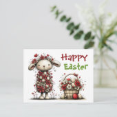 Easter Lamb Postkarte (Stehend Vorderseite)