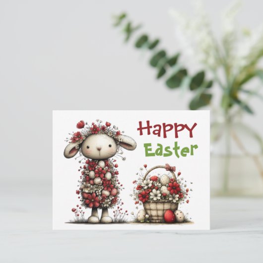 Easter Lamb Postkarte (Stehend Vorderseite)