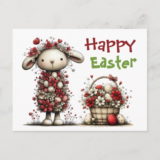 Easter Lamb Postkarte (Vorderseite)