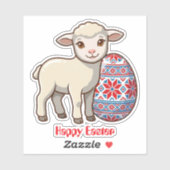 Easter Lamb Vinyl Sticker | Personalized Name (Blatt)