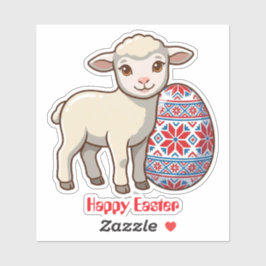 Easter Lamb Vinyl Sticker | Personalized Name