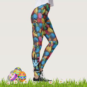 EASTER Leggings Bunny Egg Yoga Pants Frauen Mädch