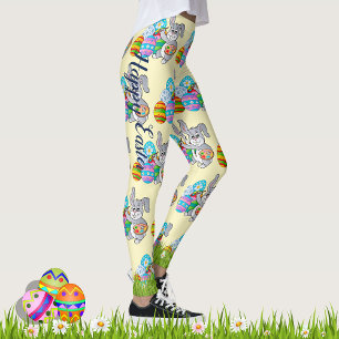 EASTER Leggings Bunny Egg Yoga Pants Frauen Mädch