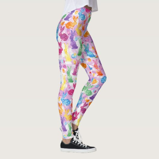 EASTER Leggings Bunny Egg Yoga Pants Frauen Mädche (Rechts)