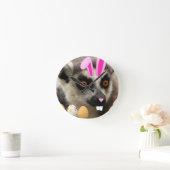 Easter Lemur Runde Wanduhr (Zuhause)