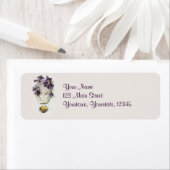Easter Lilies Balloon Vintag Address Labels (Insitu)