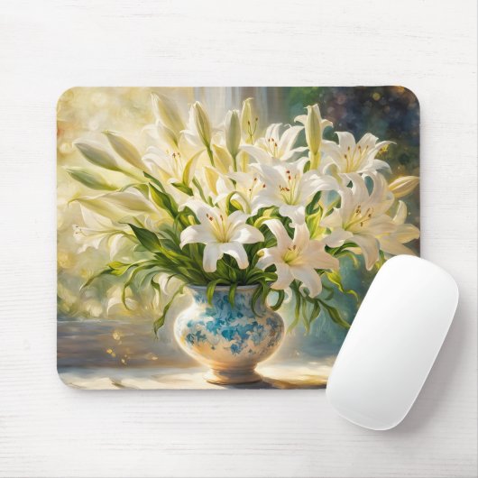 Easter Lilies & Vase Mousepad (Mit Mouse)