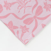 Easter Lily Monogram Blanket Fleecedecke (Ecke)