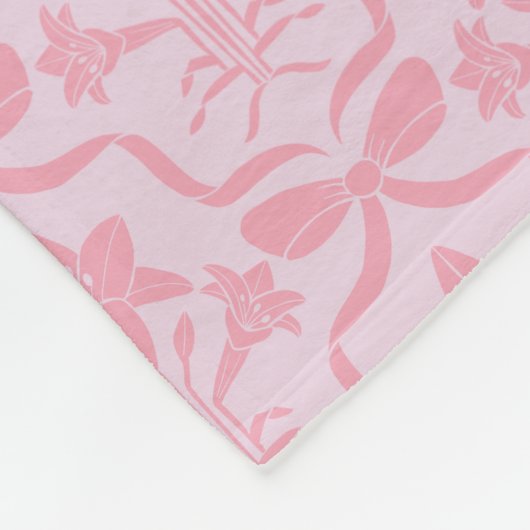 Easter Lily Monogram Blanket Fleecedecke (Ecke)