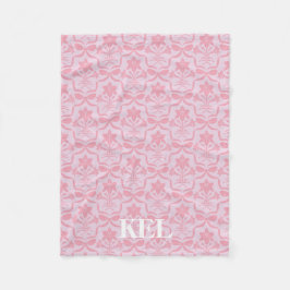 Easter Lily Monogram Blanket Fleecedecke