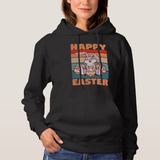 Easter Little Rabbit with painted Eggs Hoodie (Vorderseite)