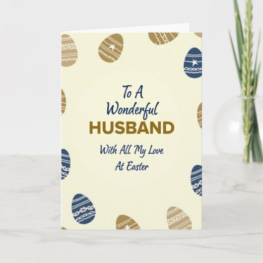 Easter Love Husband Greeting Card Karte (Vorderseite)
