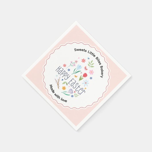 Easter Made with Love Bakery Serviette (Ecke)