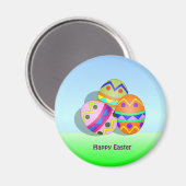 EASTER: Magnet für dekorierte Ostereier-Kühlschran (Vorderseite/Rückseite)