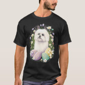 Easter Maltese dog Bunny Eggs Dog on Easter Maltes T-Shirt (Vorderseite)
