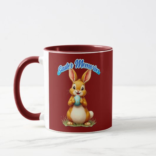 Easter Memories – Cute Bunny Illustration caneca Tasse (Links)
