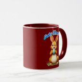 Easter Memories – Cute Bunny Illustration caneca Tasse (VorderseiteRechts)