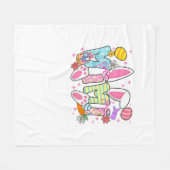 Easter Mimi Bunny Ears Coquette Bow Easter Rabbit  Fleecedecke (Vorderseite (Horizontal))