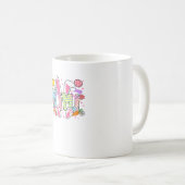 Easter Mimi Bunny Ears Coquette Bow Easter Rabbit  Kaffeetasse (VorderseiteRechts)